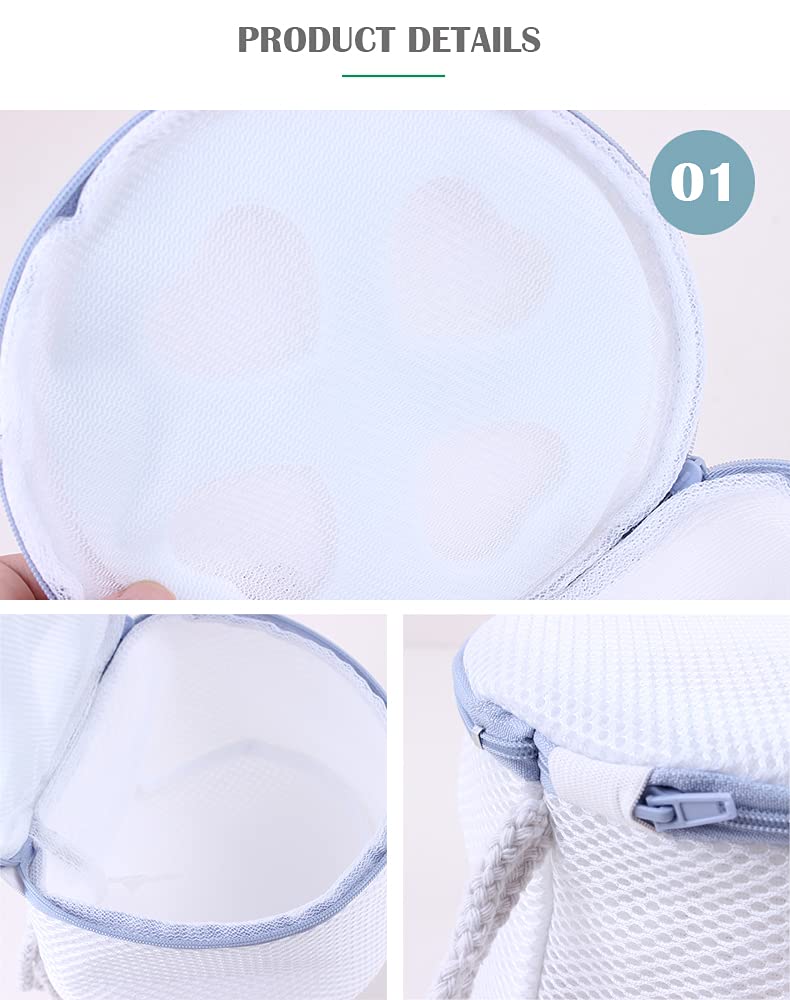 PALZ Mesh Garment Bra Laundry Bag for Washing Machine Dryer Lingerie Washer Baby Clothes Underwear Organizer Pack of 2 - Image 3