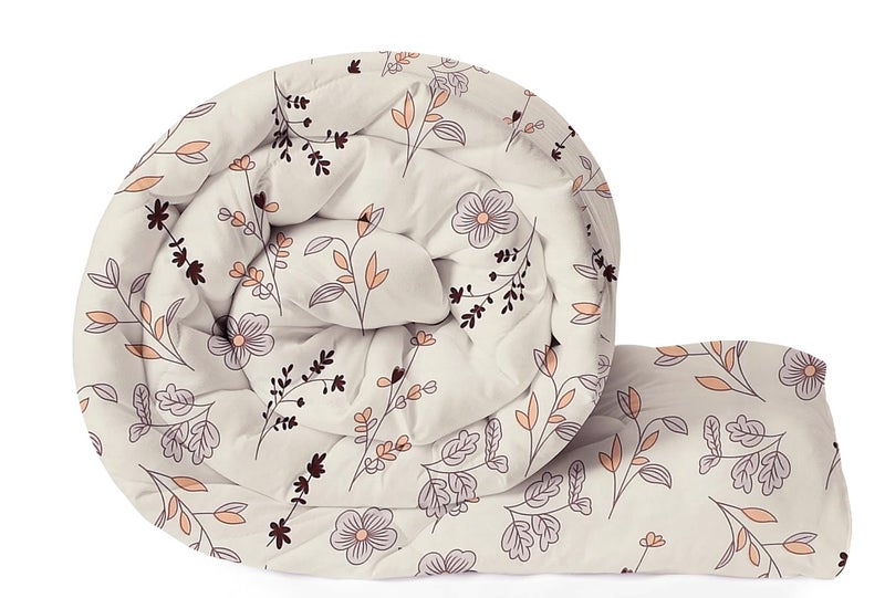 BSB HOME 350TC Glace Cotton AC Comforter Set King Size Double Bed with 1 Flat bedsheet & Two King Pillow Covers, 4 Pieces Bedding Set (90x90 inch, Brown & Beige) - Image 3