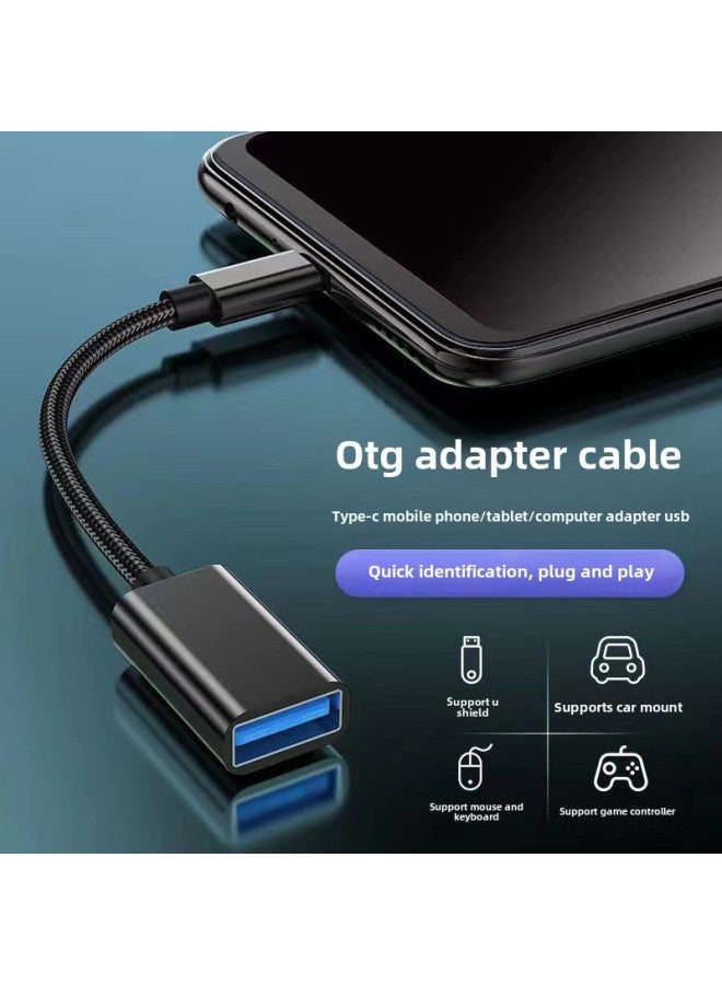 OTG Line TYPE-C To 2.0A Bus Adapter Line Android V8 OTG Line Car Mini5p V3 OTG Line-Color:Type-c Interface Moonlight Silver  - Image 4
