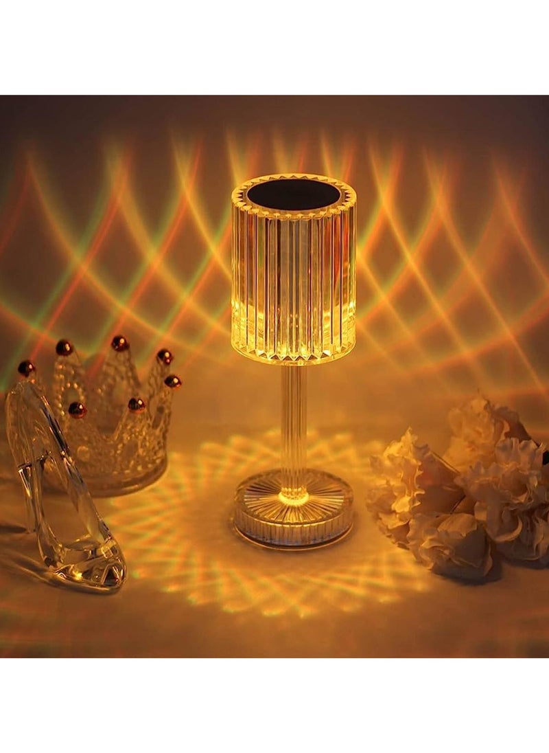 FEND LED Crystal Diamond Table Lamp, Dimmable with 16 Colors RGB, Touch & Remote Control, Rechargeable Decorative Night Light for Bedroom, Living Room, and Parties  - Image 1