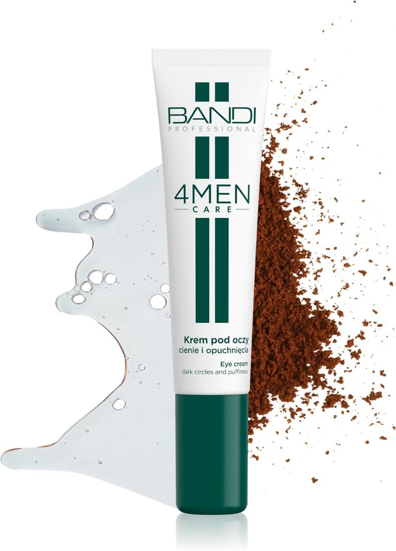 Bandi Mens Revitalizing Eye Creamcaffeine Eye Cream for Dark Circles Puffiness Wrinkles Hydrating Under Brightener Antiaging Peptide Formula Daily Moisturizer