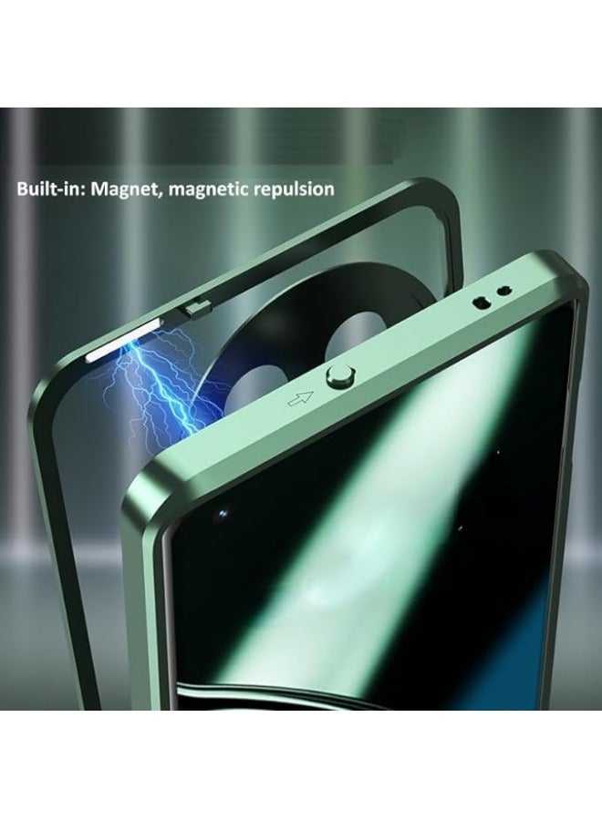 عام إطار معدني من سبائك الألومنيوم + غطاء خلفي من الزجاج المقسى متوافق مع Oneplus 12 5G وحافظة حماية عدسة الكاميرا. - Image 4