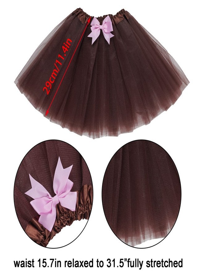 Jmkcoz Puppy Dog Costume Tutu Set Brown Dachshund Dog Ears Headband Bowtie Nose Tail Tutu Skirt Animal Costume for Halloween Cosplay Party - Image 3