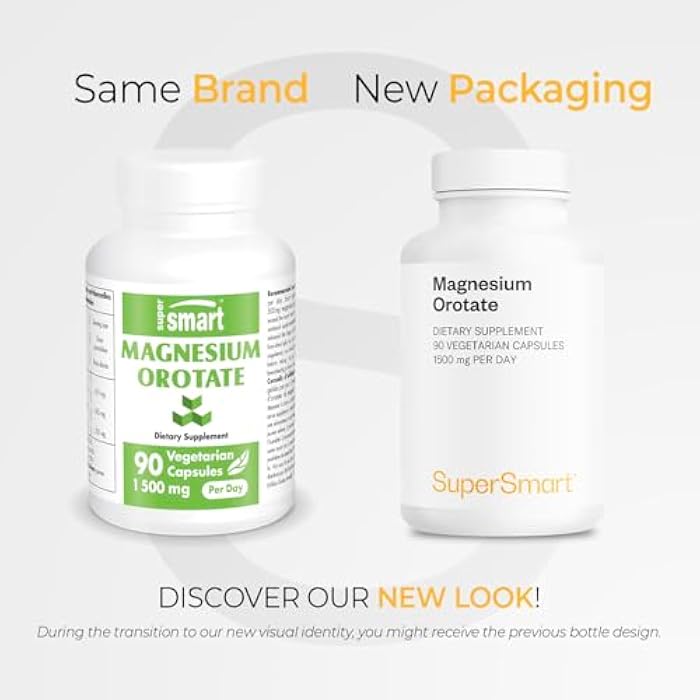SuperSmart Magnesium Orotate 1500mg per Day - High Absorption Magnesium Supplement | Non GMO & Gluten Free - 90 Vegetarian Capsules - Image 2