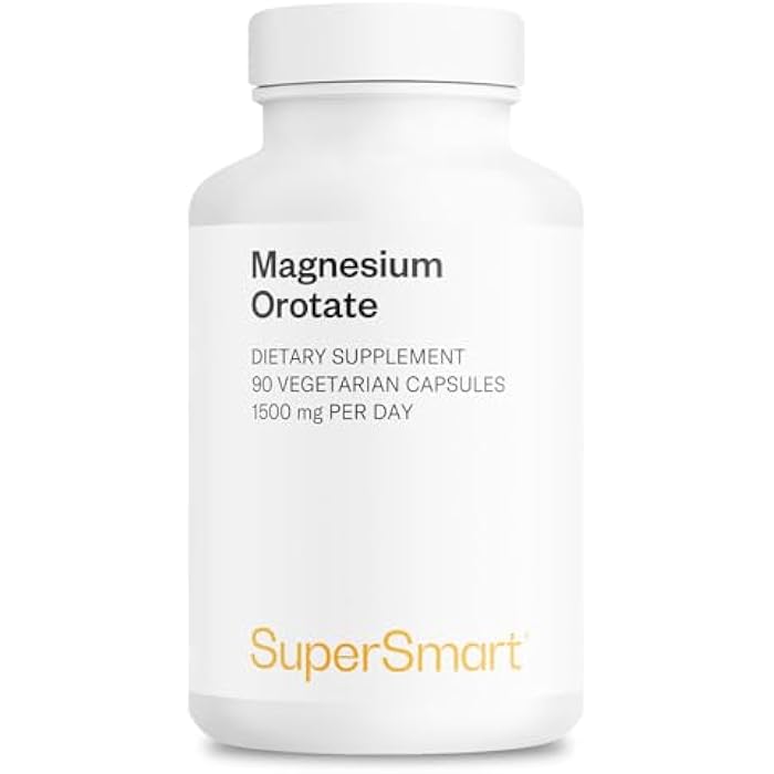 SuperSmart Magnesium Orotate 1500mg per Day - High Absorption Magnesium Supplement | Non GMO & Gluten Free - 90 Vegetarian Capsules - Image 1