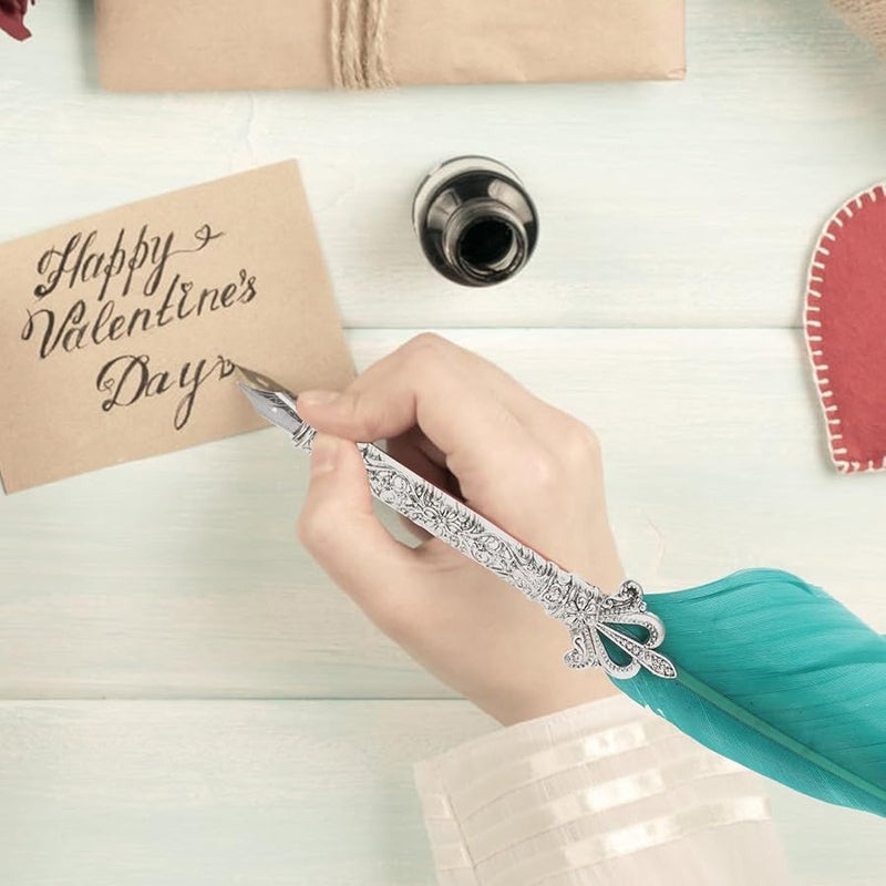 قلم ريشة طبيعي بأسلوب كلاسيكي للخط السلس وكتابة التوقيع - Image 5