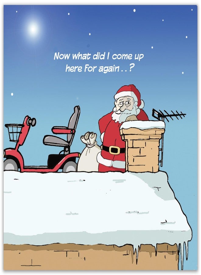 Twizler Merry Christmas Card with Senior Santa - Funny Happy Christmas Card - Womens Xmas for Her Female - Mens Seasons Greetings for Him Male - Image 2
