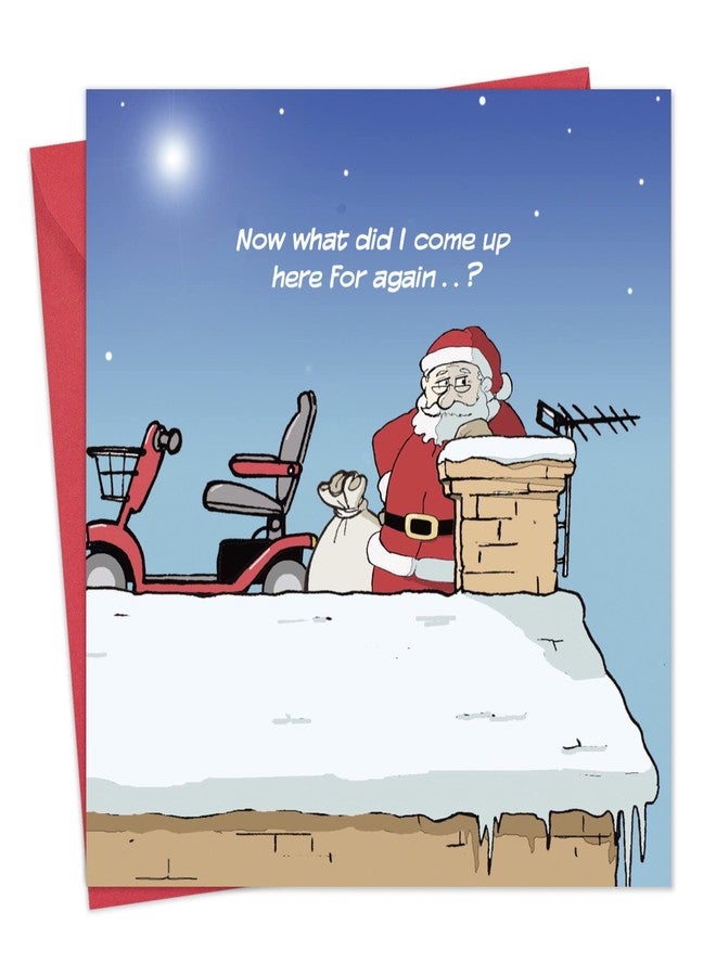 Twizler Merry Christmas Card with Senior Santa - Funny Happy Christmas Card - Womens Xmas for Her Female - Mens Seasons Greetings for Him Male - Image 1