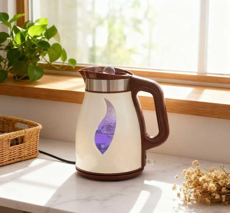2200W Glass Electric Kettle,1.8L Borosilicate Glass Water Boiler with Automatic Shut-Off, 360° Rotating Base, Detachable Lid, and Transparent Design for Safe and Efficient Boiling (Glass 1.8L White) - Image 4
