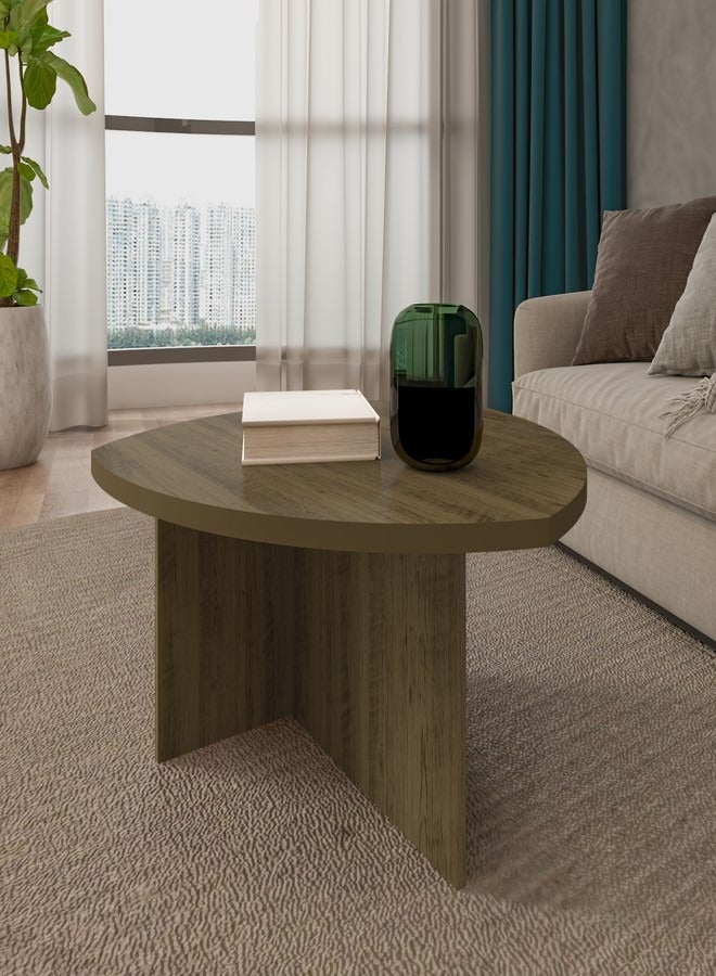 Pilati center Coffee Table Pine Color 76x76x40cm - Image 1