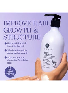 L LUSETA Luseta Biotin B-Complex Thickening Shampoo for Hair Growth and Strengthener - Hair Loss Treatment for Thinning Hair With Biotin Caffein and Argan Oil for Men & Women - All Hair Types 16.9oz  - Image 3