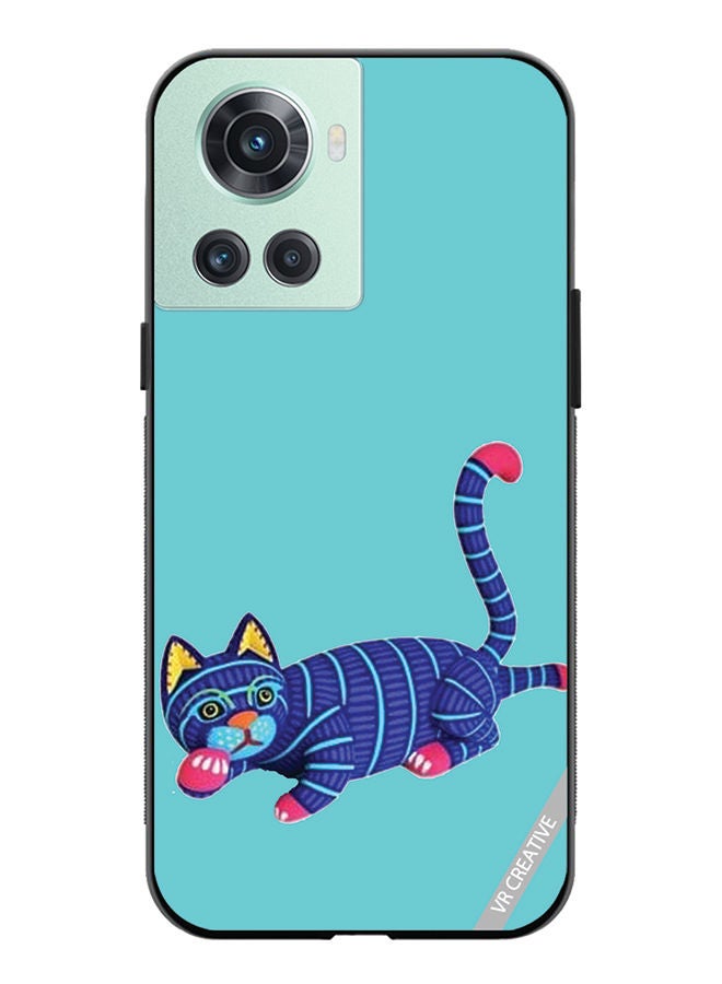VR CREATIVE Protective Case Cover For OnePlus 10R Cat Design Multicolour - Image 1