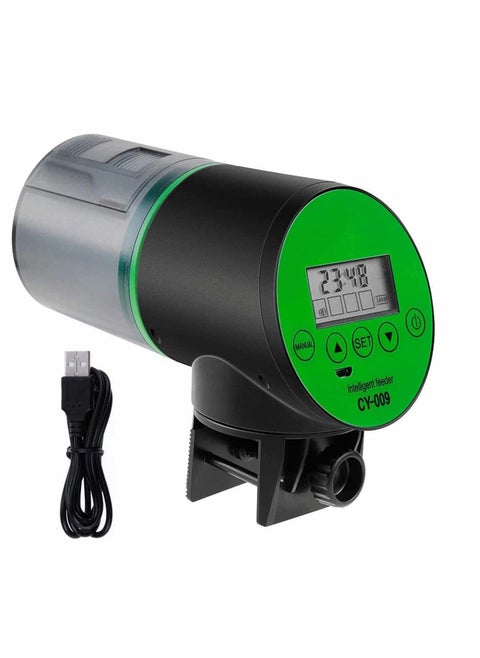 Automatic Fish Feeder Large Capacity Lithium Battery for Aquarium Tank with LCD Display Food Dispenser Timer USB Charger