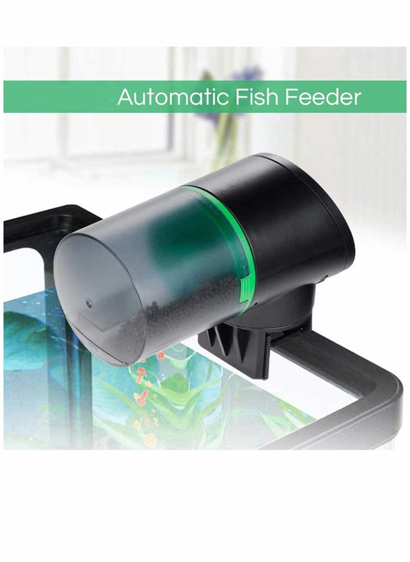 Automatic Fish Feeder Large Capacity Lithium Battery for Aquarium Tank with LCD Display Food Dispenser Timer USB Charger
