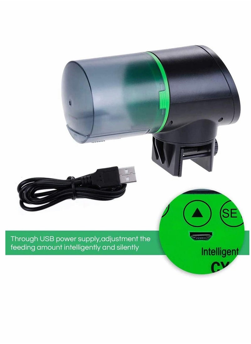 Automatic Fish Feeder Large Capacity Lithium Battery for Aquarium Tank with LCD Display Food Dispenser Timer USB Charger