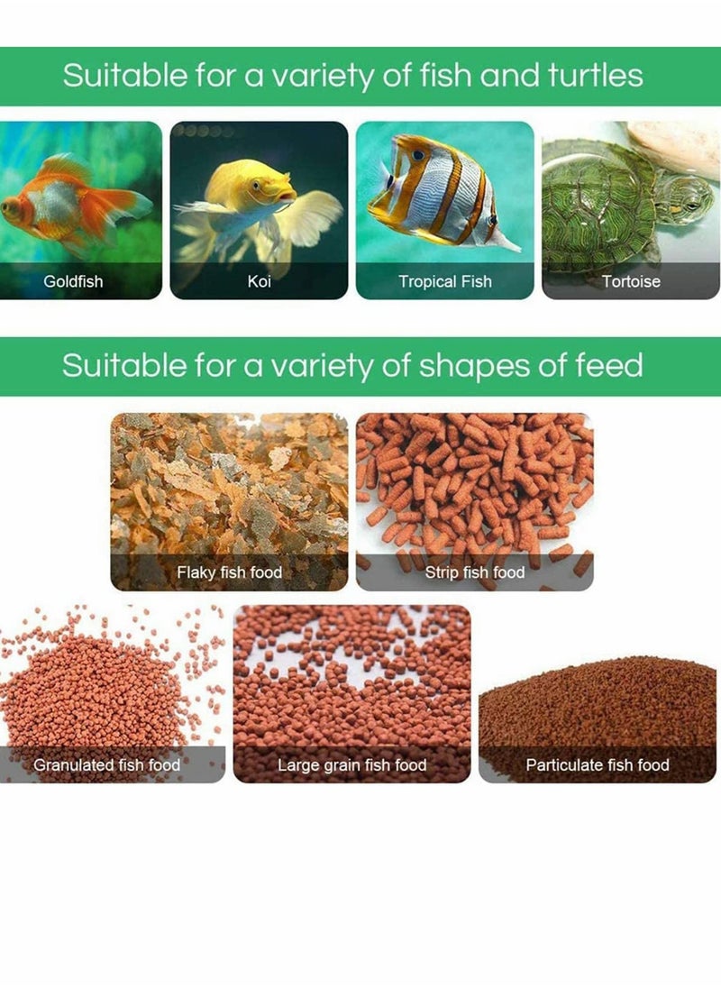 Automatic Fish Feeder Large Capacity Lithium Battery for Aquarium Tank with LCD Display Food Dispenser Timer USB Charger