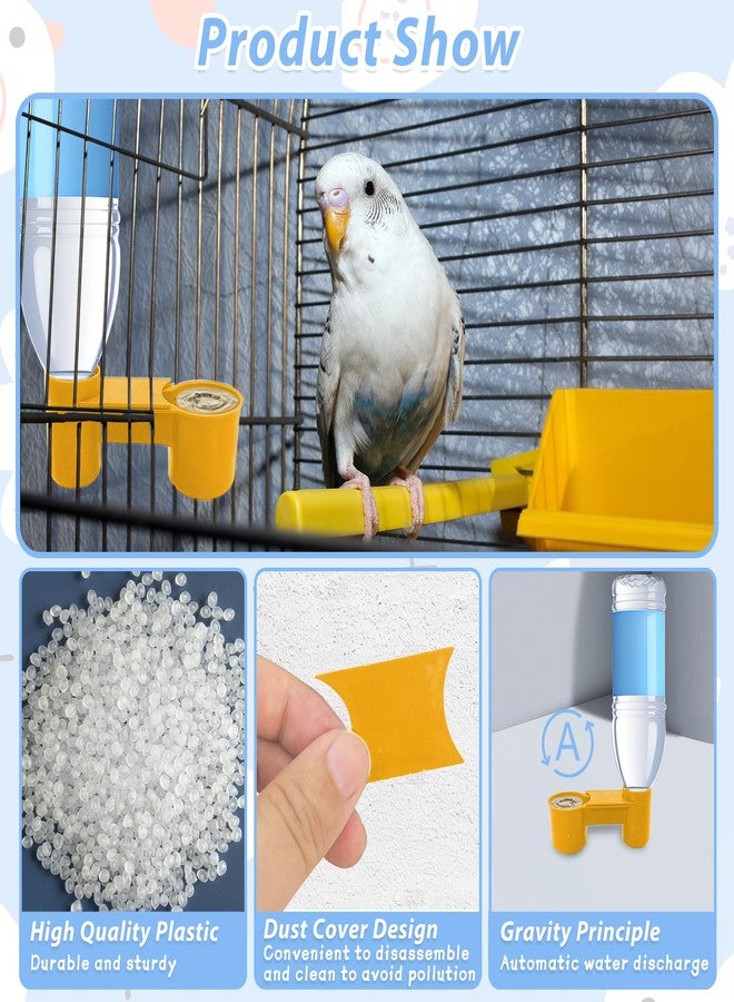 كاثسون مجموعة كاثسون المكونة من 20 قطعة من أكواب الشرب البلاستيكية للطيور، مثالية للدجاج والحمام والطيور، مع أحواض تغذية الحيوانات (أصفر). - Image 3