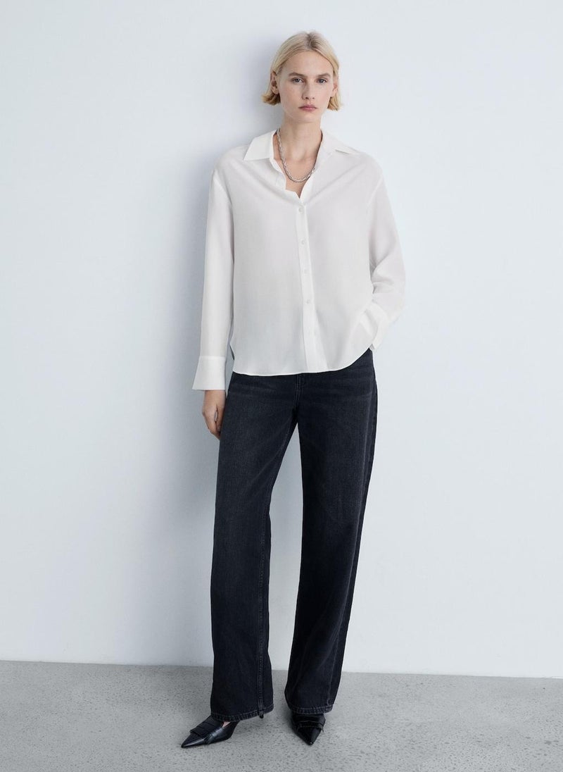 MANGO Lyocell Fluid Shirt  - Image 4