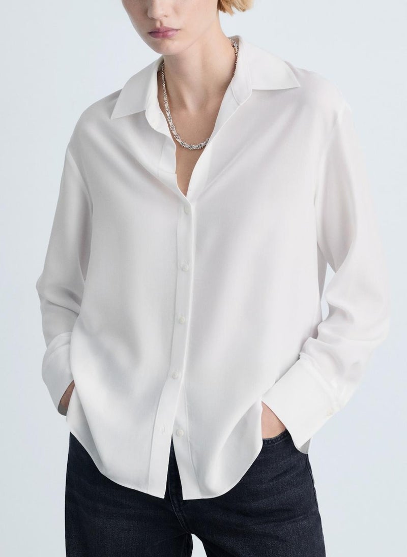 MANGO Lyocell Fluid Shirt  - Image 1