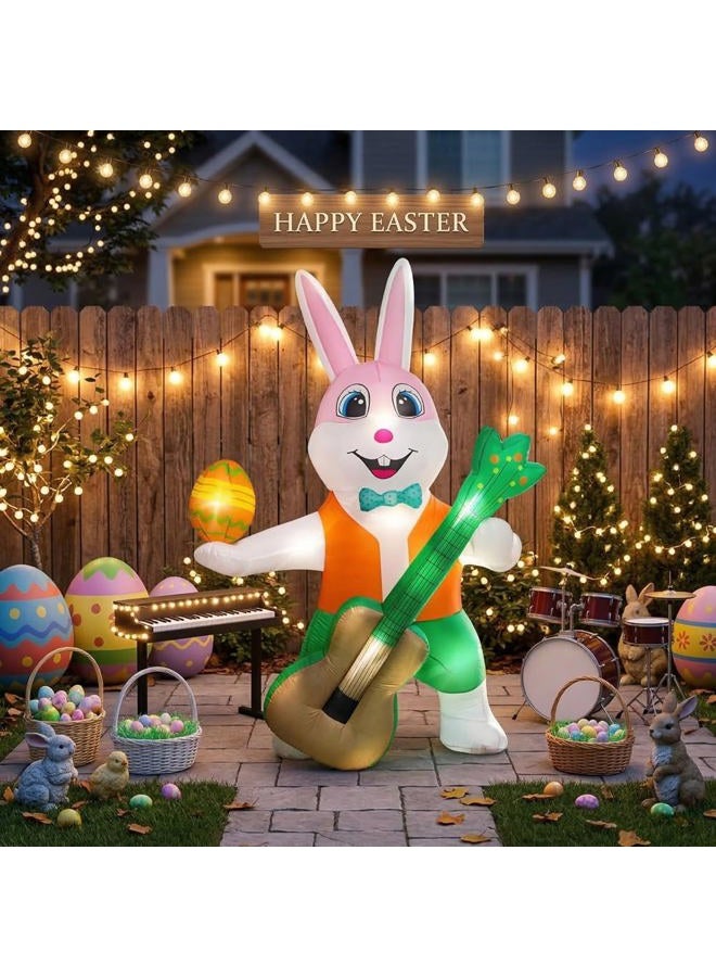 sewrung 6.0ft Inflatable Easter Rabbit with Eggs, Inflatable Outdoor Easter Rabbit Decorations, Unique Illuminated Easter Decorations for Indoor, Outdoor, Thi - Image 3