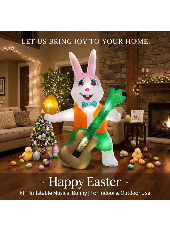 sewrung 6.0ft Inflatable Easter Rabbit with Eggs, Inflatable Outdoor Easter Rabbit Decorations, Unique Illuminated Easter Decorations for Indoor, Outdoor, Thi - Image 5