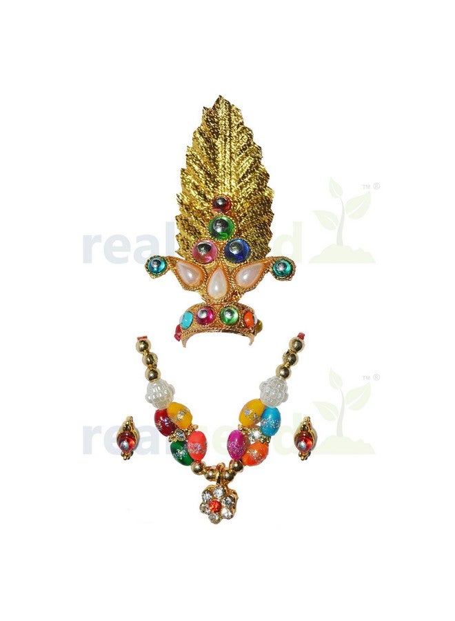 Real Seed Brass Laddoo Gopal Statue + Poshak + Shringar Kit, Brass Laddu Gopal Kishan, Thakurji Murti Idol, Laddu Gopal Idol, Bal Gopal Murti, Metal Laddu Gopal | Size- 6.8 x 7 CMS |Weight- 200 Grams - Image 3