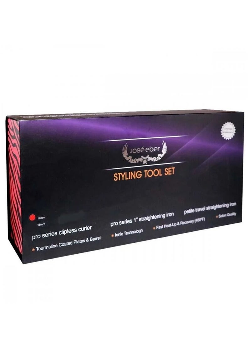 Jose Eber Styling Tool Set 19mm  Pink Zebra - Image 2