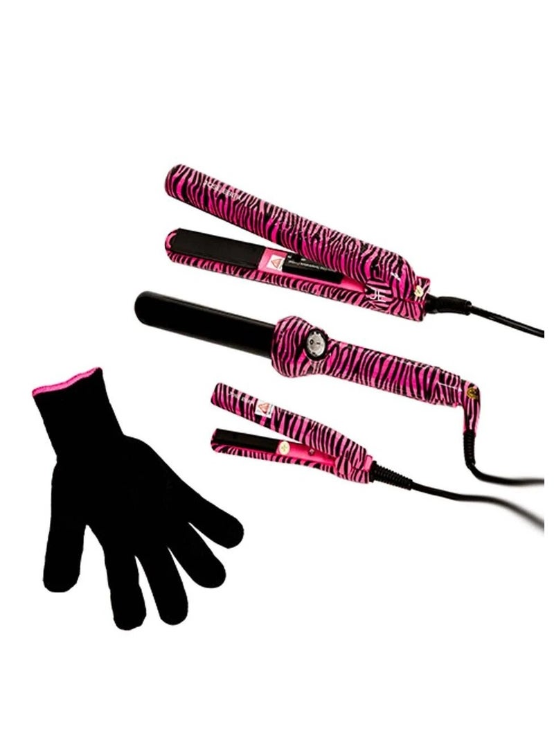 Jose Eber Styling Tool Set 19mm  Pink Zebra - Image 1