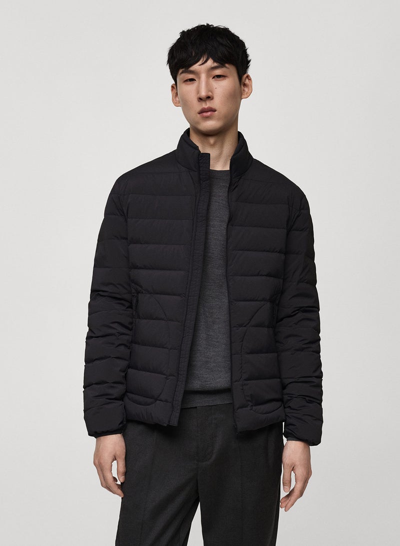 Mango Man Mirlo Quilted Zip Through Jacket  - Image 1