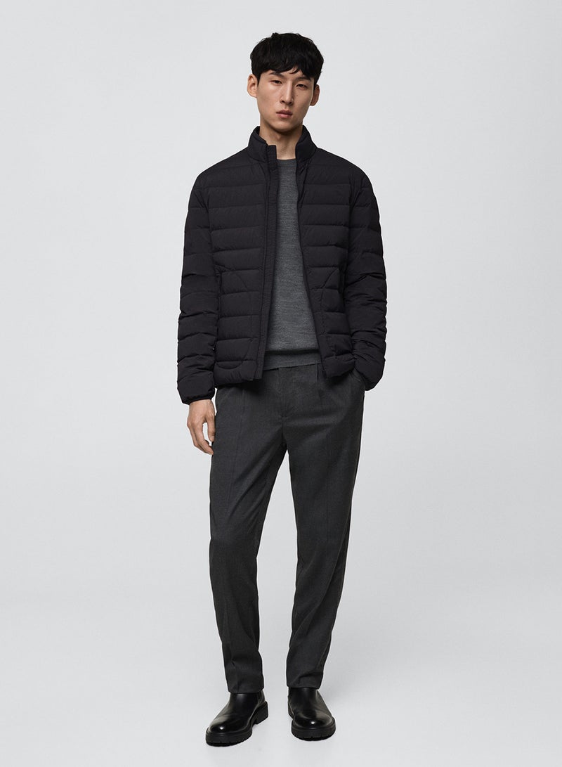 Mango Man Mirlo Quilted Zip Through Jacket  - Image 4