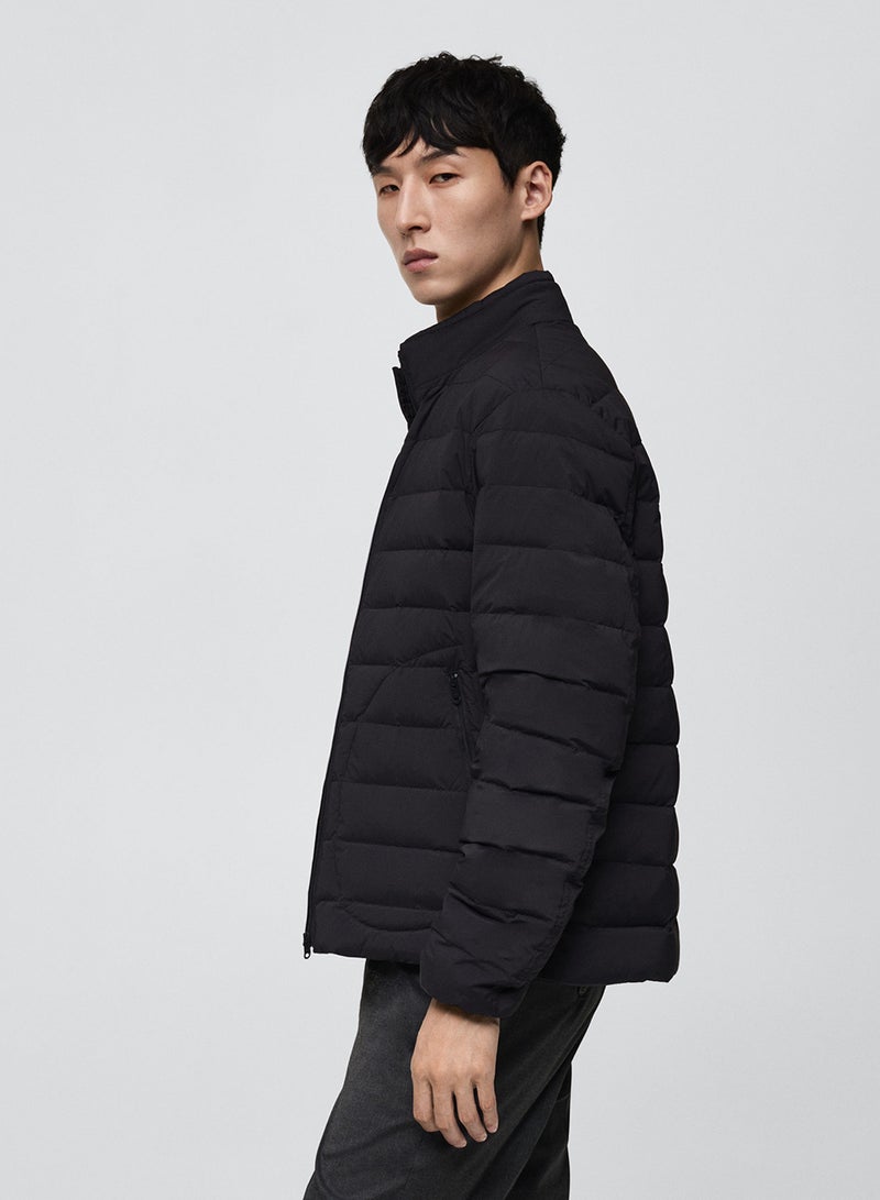 Mango Man Mirlo Quilted Zip Through Jacket  - Image 3