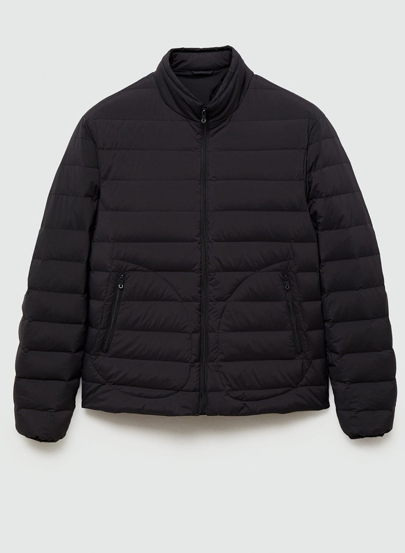 Mango Man Mirlo Quilted Zip Through Jacket  - Image 5