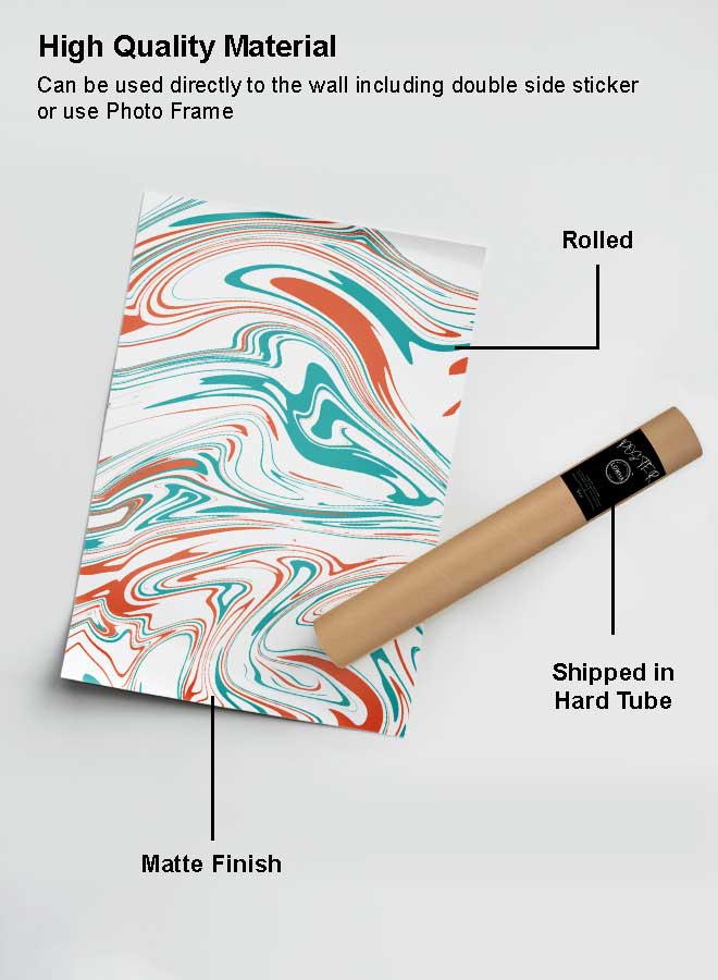 LOWHA Poster Painting Art With Four Separate Pieces Of Double-Sided Stickers Abstract For Home Bedroom Living Room And Office Decor - Image 2