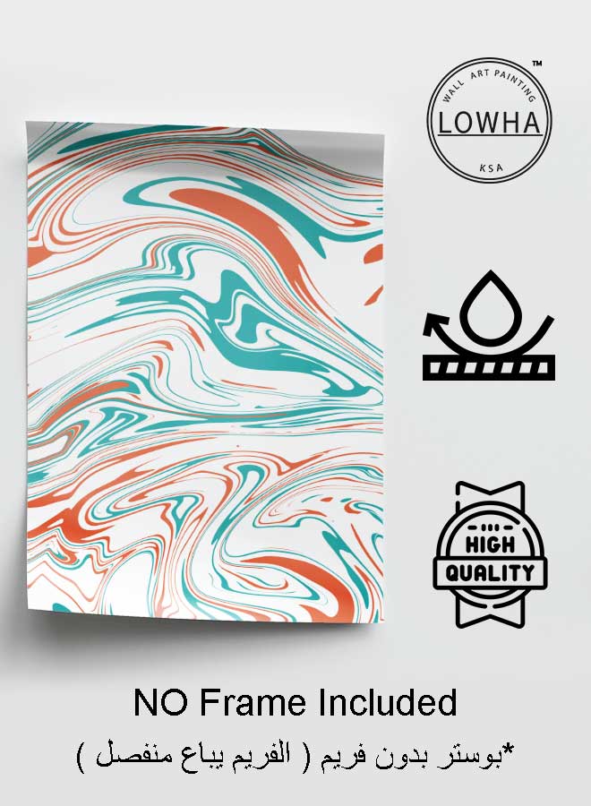 LOWHA Poster Painting Art With Four Separate Pieces Of Double-Sided Stickers Abstract For Home Bedroom Living Room And Office Decor - Image 3