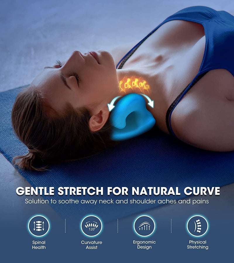 Judee Neck Stretcher for Neck Pain Relief, Neck & Shoulder Relaxer Cervical Neck Traction Device for Pain Relief, Acupressure Pillow - Image 4