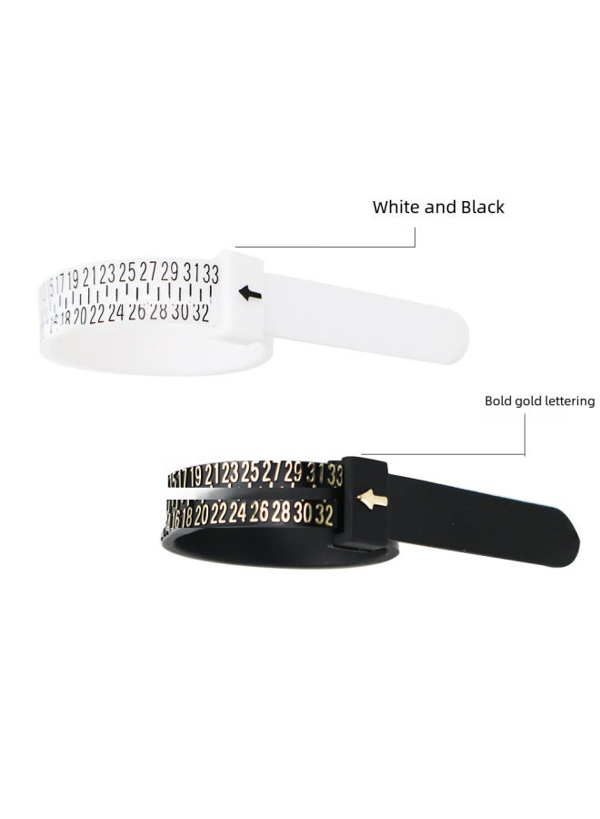 Ring Measuring Belt US, Hong Kong, Japan, And England Finger Circumference Measuring Ruler Ring Soft Ruler Ring Size Screening Products-Model:White Euclidean Ring Ruler  - Image 3