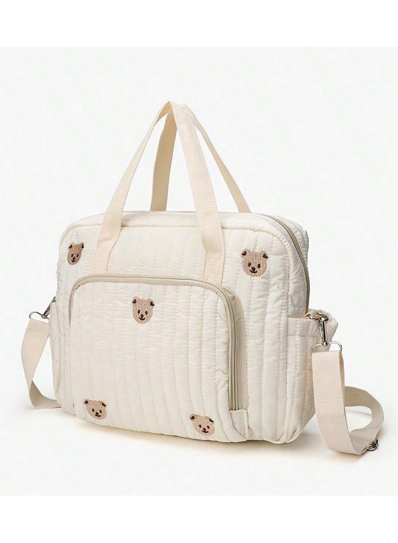 Bebiland Baby Diaper Tote Bag, Stroller Storage Bag, Infant Carriages Diaper Organizer Pouches, Handbag Embroidered Mommy Bag - Image 3