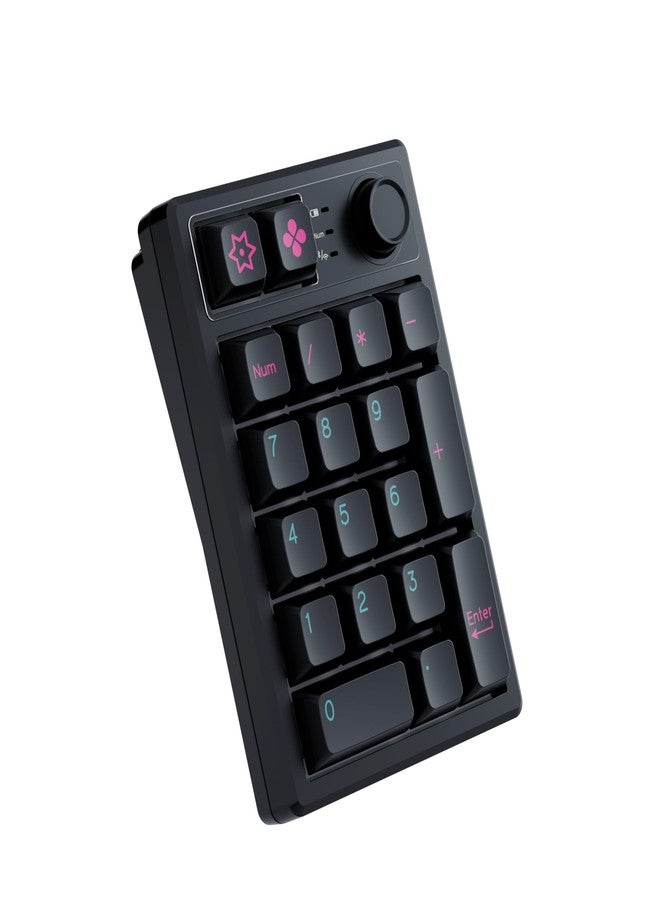 KEYCOOL K19 Wireless Numeric Keyboard, Mechanical Number Keypad Hot-swappable Bluetooth Numpad 5.0/2.4GHz, RGB Multi-Function Knob Numerical Keyboard for Laptop Mac Win iOS Android - Image 1