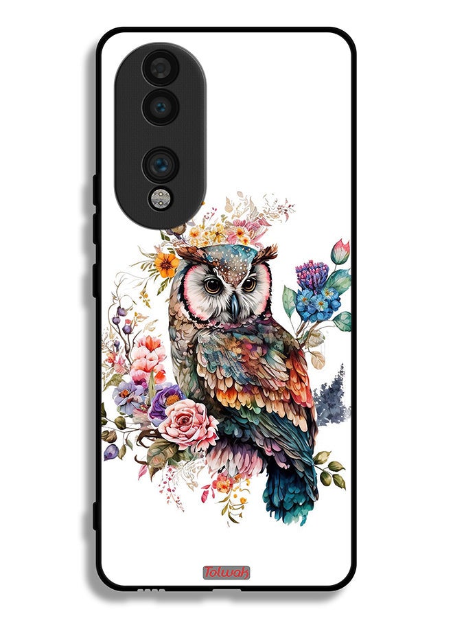 Tolwak Honor 70 Protective Case Cover Owl Abstract Art - Image 2