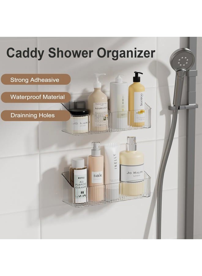 ZEXALOR Wall Mount Organizer for Kicthen, Bathroom, Dresser, Office, Pantry Storage and Organization - Clear Long Wall Basket Storage, Cabinet Door Organizer (9.4×3.9×2.7") - Image 4