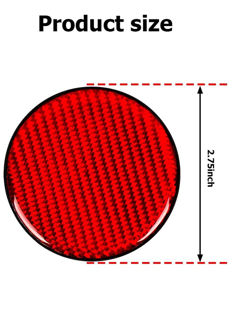 SYOSI Car Cup Holder Coaster, Carbon Fiber Non-Slip Embedded Coasters, Universal 2.75 Inch Cup Holder Insert Coaster Pad, Sports Racing Durable Drink Mat, Car Interior Accessories (2 PCS) - Image 3