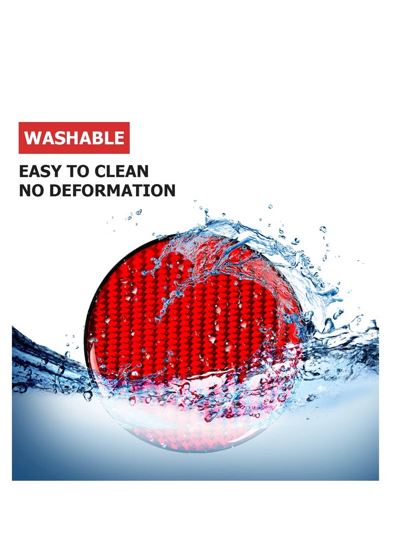 SYOSI Car Cup Holder Coaster, Carbon Fiber Non-Slip Embedded Coasters, Universal 2.75 Inch Cup Holder Insert Coaster Pad, Sports Racing Durable Drink Mat, Car Interior Accessories (2 PCS) - Image 4