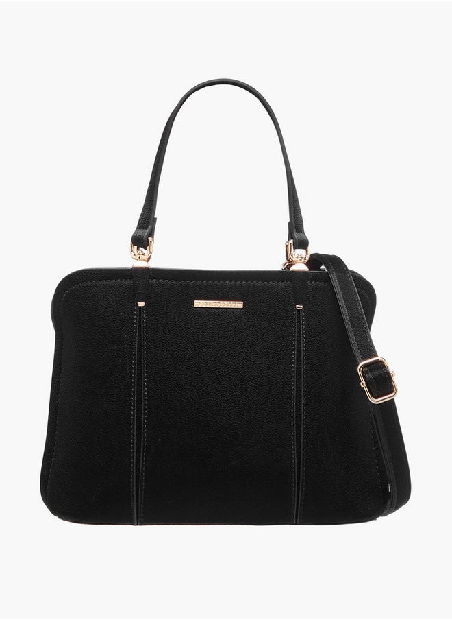 Flora Bella By Shoexpress Textured Tote Bag with Zip Closure and Detachable Strap  - Image 1