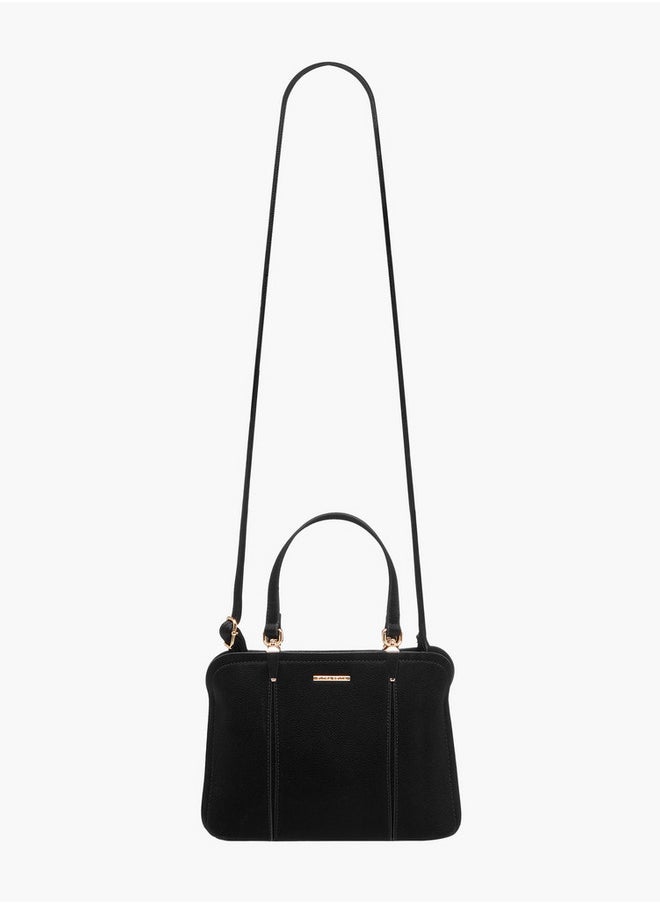 Flora Bella By Shoexpress Textured Tote Bag with Zip Closure and Detachable Strap  - Image 2
