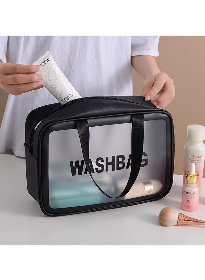 يولو 4-Piece حقيبة مستحضرات تجميل السفر الشفافة، حقيبة سفر محمولة مقاومة للماء نظيفة للمراحيض  - Image 2