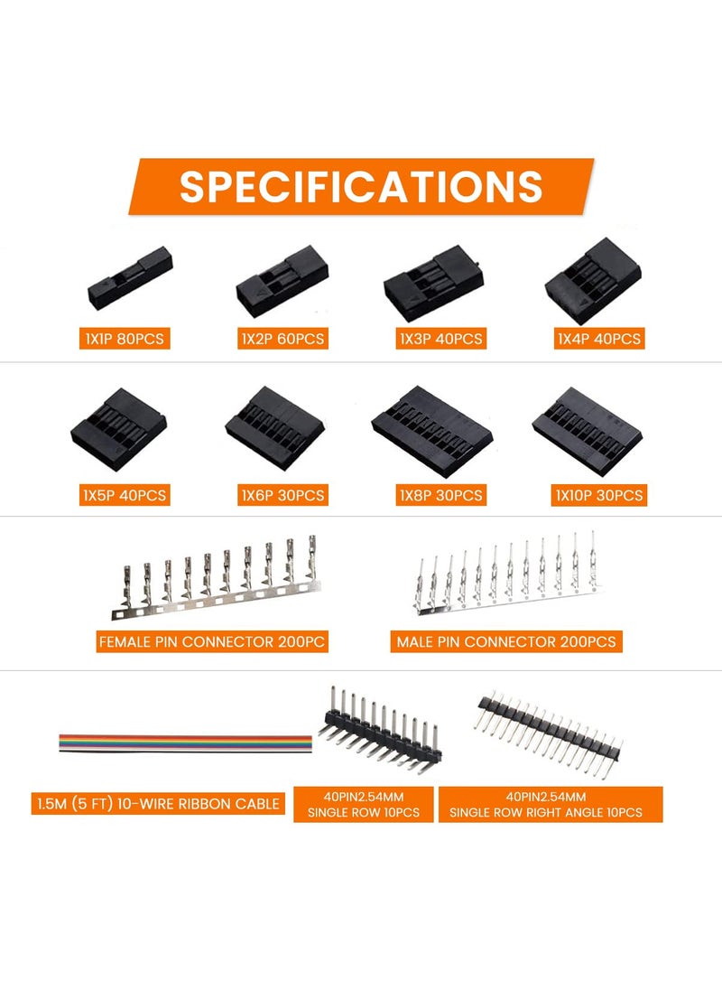 Serplex Crimping Tool Kit Ratcheting Crimper Ratcheting Crimper Plier Set with 1550PCS MaleFemale Connectors Wire Crimping Tool Wire Terminal Crimper for AWG 2316 02515mm