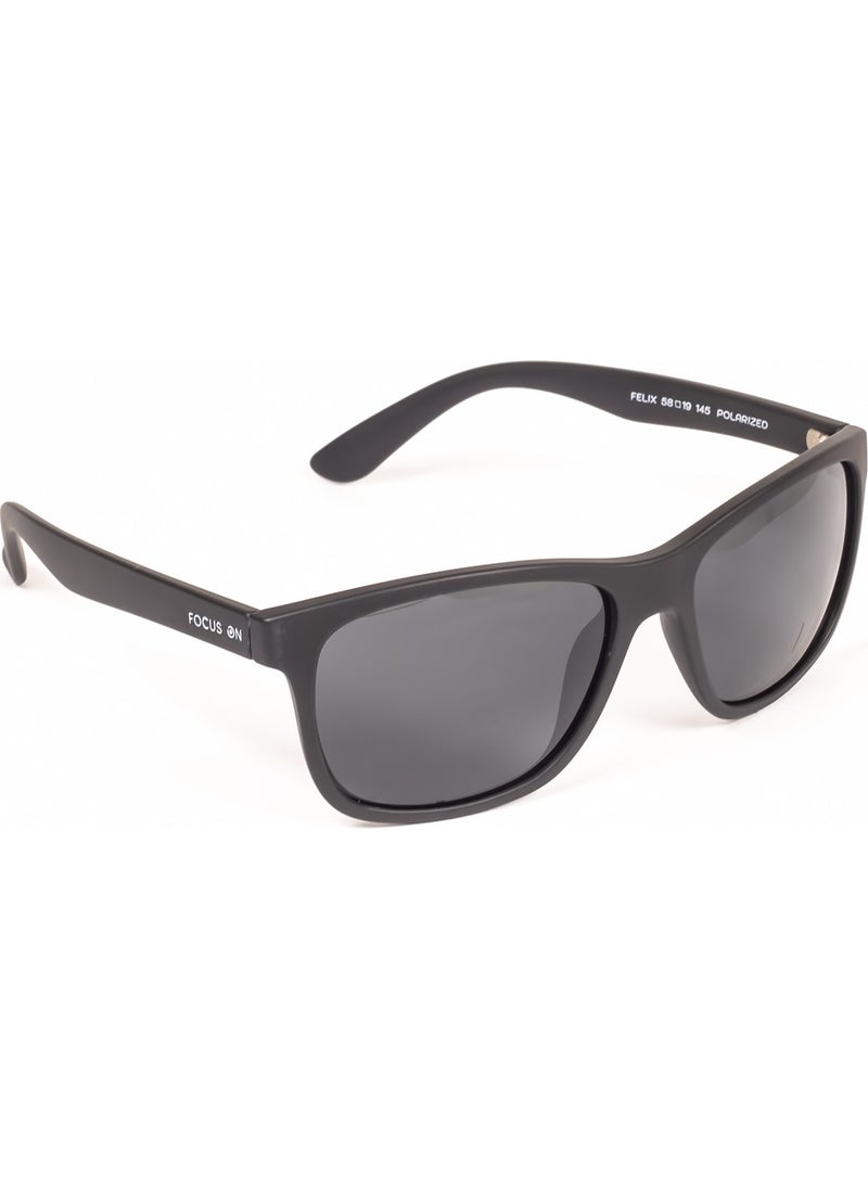 Focus On Felix Matte Black Polarized Sunglasses  - Image 1