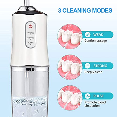 Verilux® Professional Flosser Cordless, Teeth Cleaner,Rechargeable & Portable Flosser, Flossers for Teeth,Electric Toothbrush with Flossers with 3 Modes - Image 4