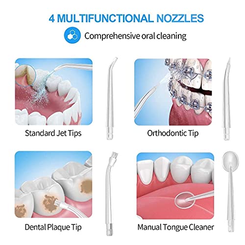 Verilux® Professional Flosser Cordless, Teeth Cleaner,Rechargeable & Portable Flosser, Flossers for Teeth,Electric Toothbrush with Flossers with 3 Modes - Image 3