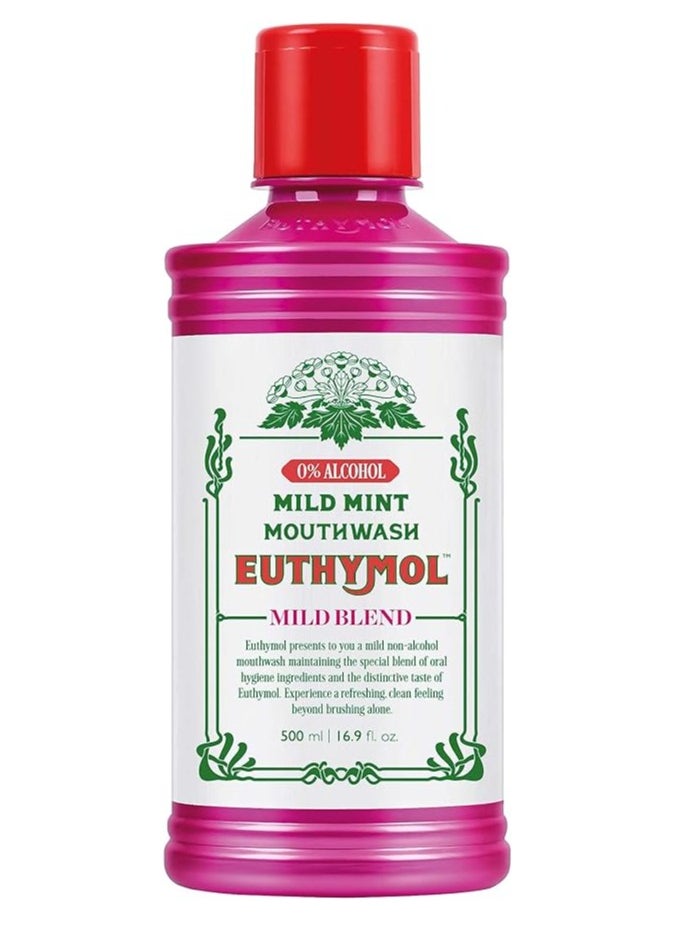 Euthymol Mild Mint Mouthwash 500 ml  - Image 1